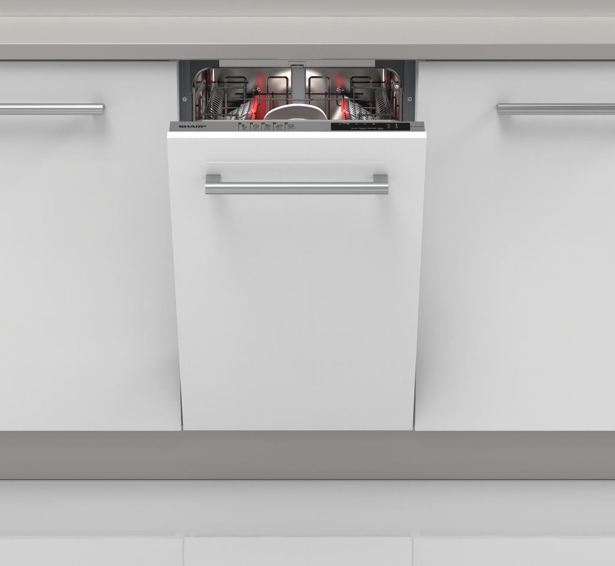 1200x1104.jpg Sharp QWNS14I49EXEU Volledig Integreerbare Vaatwasser 45cm Breed - Afbeelding 1