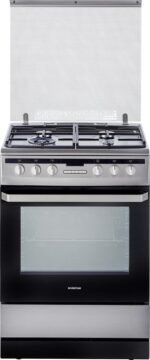 Inventum VFG6034WGRVS- Vrijstaand gasfornuis - Elektrische oven - 4 kookzones - 60 cm - RVS