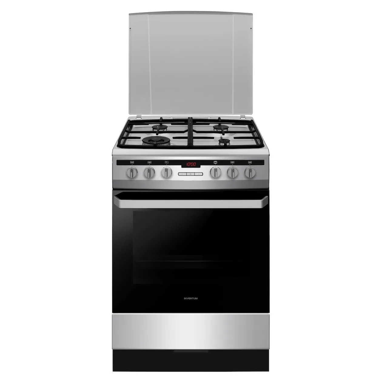 372527448-14867385.webp Inventum VFG6034WGRVS - Vrijstaand gasfornuis - Elektrische oven - 4 kookzones - 60 cm - RVS - Afbeelding 1