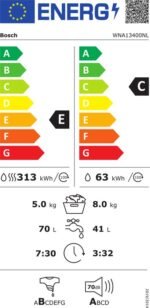 Bosch WNA13400NL Wasdroogcombinatie 7kg Wassen & 4kg Drogen - Afbeelding 10