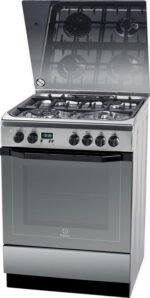 Indesit I6TMH5AG(X)/NL - Gasfornuis RVS 60cm breed met hete lucht oven