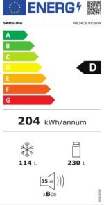 Samsung RB34C670DWW - Koel-vriescombinatie - Wit - 185 cm - Afbeelding 8