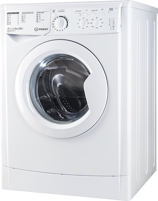 550x701 Indesit wasmachine EWC 81483 wasmachine 8kg 1400toeren - Afbeelding 1