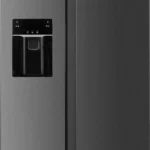 Fitelli KV520ISIL Amerikaanse koelkast grijs RVS 90 cm breed met ijs en waterdispenser