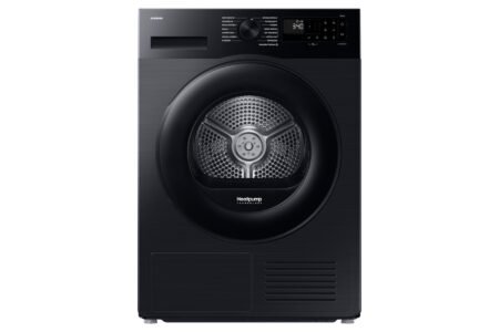 65dcc9ec861fcf1609ea0176d57796c2a57c5f22-450x300 Samsung DV90DG52A0ABEN Wasdroger - Warmtepompdroger - 9kg - Zwart - NL/FR - Afbeelding 1