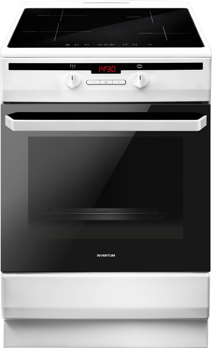 731x1200.jpg Inventum VFI6042WIT - Vrijstaand inductie fornuis - Elektrische oven - 4 kookzones 60cm- 65 liter - wit - Afbeelding 1