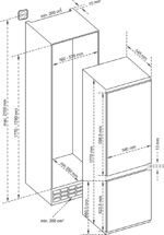 Inventum IKV1786D 178 cm energiezuinige inbouw koel-vriescombinatie - 251 liter - Koelkast met vriesvak 70 liter - Vershoudlade - Supervriezen - Led-verlichting - Deur op deur - Wit - Afbeelding 8