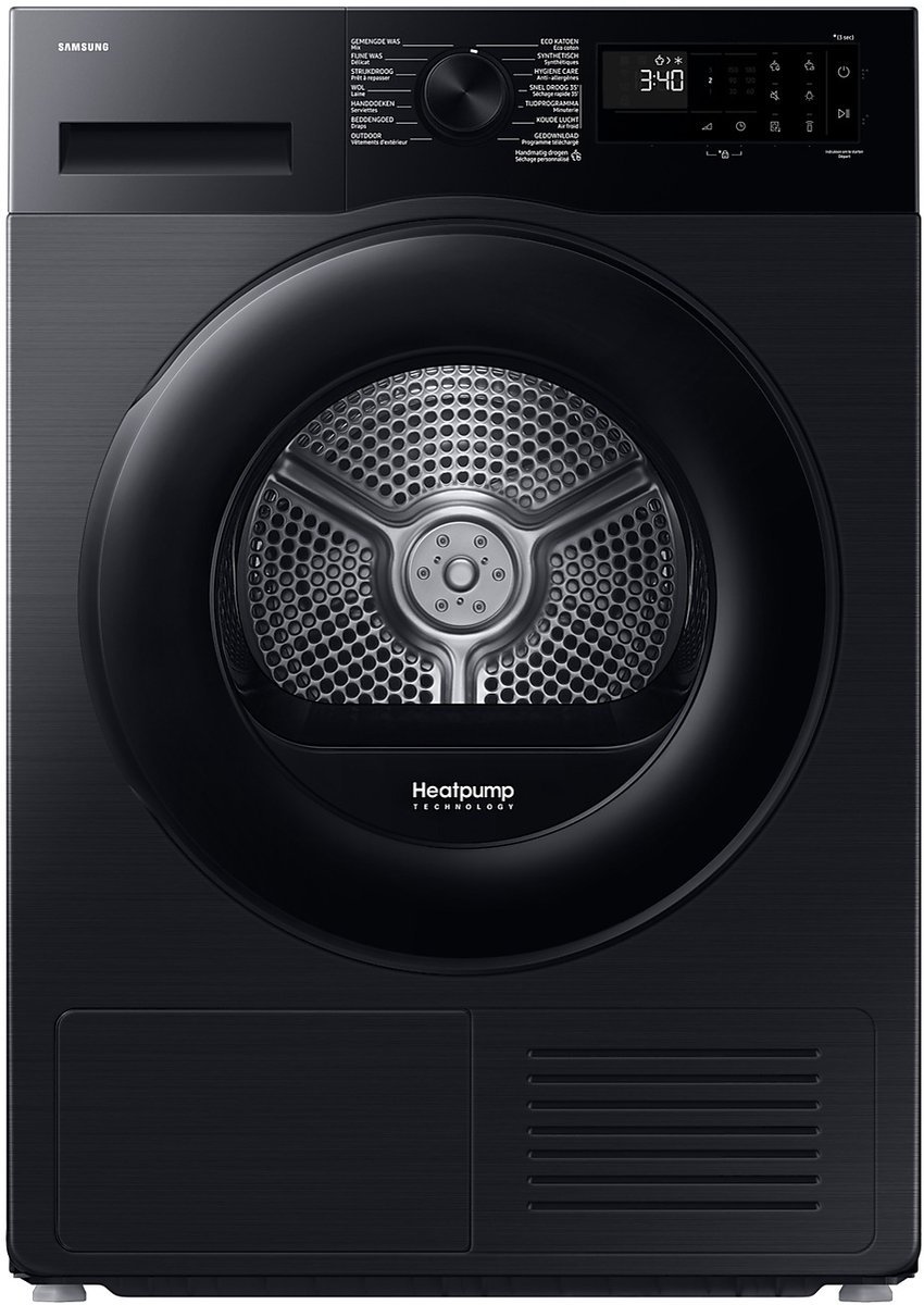 850x1200.jpg Samsung DV9UDG52A0AB Warmtepompdroger 9kg - Zwart - Afbeelding 1
