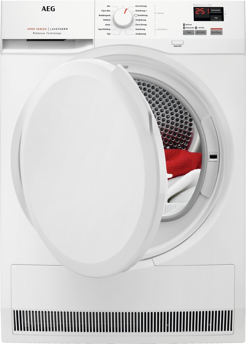 859x1200.jpg AEG T6DB72KP 6000 serie ProSense - Wasdroger Condensdroger - 7kg - Afbeelding 1