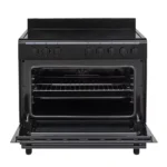 Nieuw!! Proff FSVC-9060BL keramisch vrijstaand fornuis Zwart 90CM breed met heteluchtoven 2 Fasen - Afbeelding 2