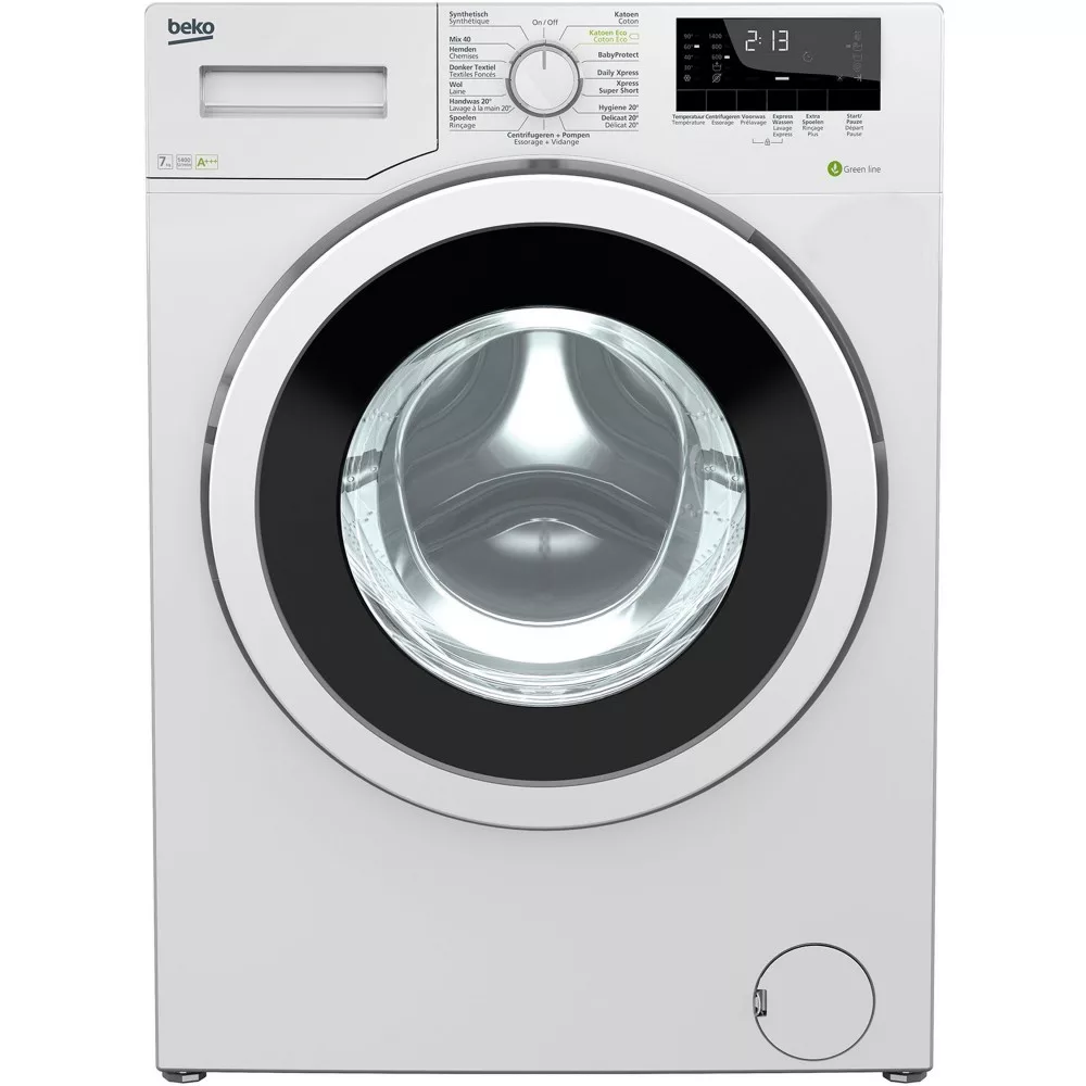 BEKO-WTV7732XW1-FRONT-1000x1000-1-jpg.webp Beko WTV7732XW1 - Wasmachine 7kg 1400toeren - Afbeelding 1