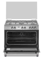 Fitelli FG9001RVS RVS gasfornuis 90cm Met Hetelucht oven - Afbeelding 3