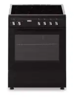 Fitelli FK6001ZW keramisch Vrijstaand fornuis Zwart 60CM BREED met heteluchtoven