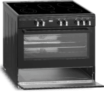 Fitelli FK9001ZW keramisch Vrijstaand fornuis Zwart 90CM breed met heteluchtoven - Afbeelding 5