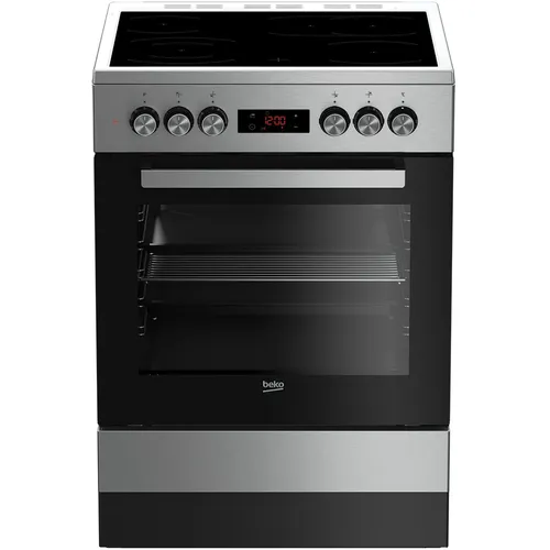 FSM67320GXS-527431.webp Beko FSM67320GWXS - Keramisch Fornuis 60 cm RVS - Afbeelding 1