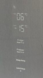 Luxe Fitelli KV475GLZW01, 4 deurs, Amerikaanse koelkast, zwart, Glazen voorkant, 83cm breed, No-Frost - Afbeelding 2