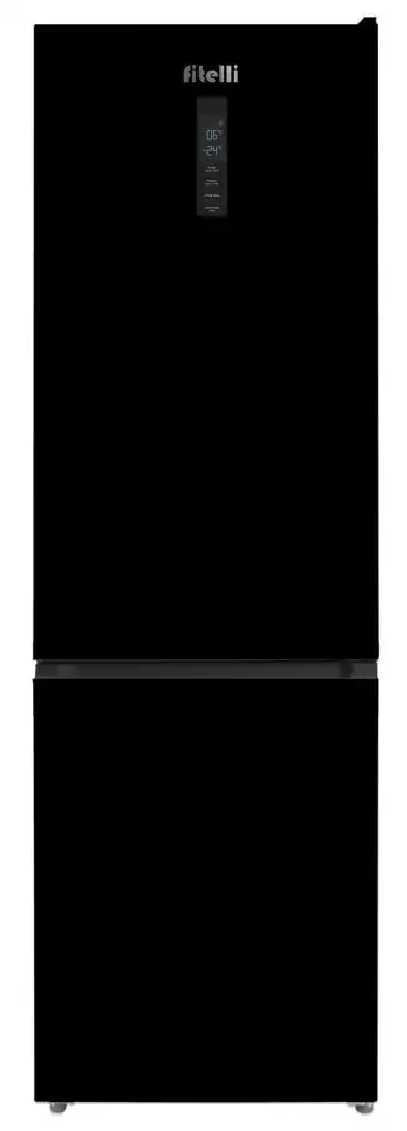 KV314zw-1-jpg-webp.webp B-Keus!! Fitelli KV344ZW01 Koelvriescombinatie No-frost 195cm hoog 60cm breed kleur zwart mat - Afbeelding 1