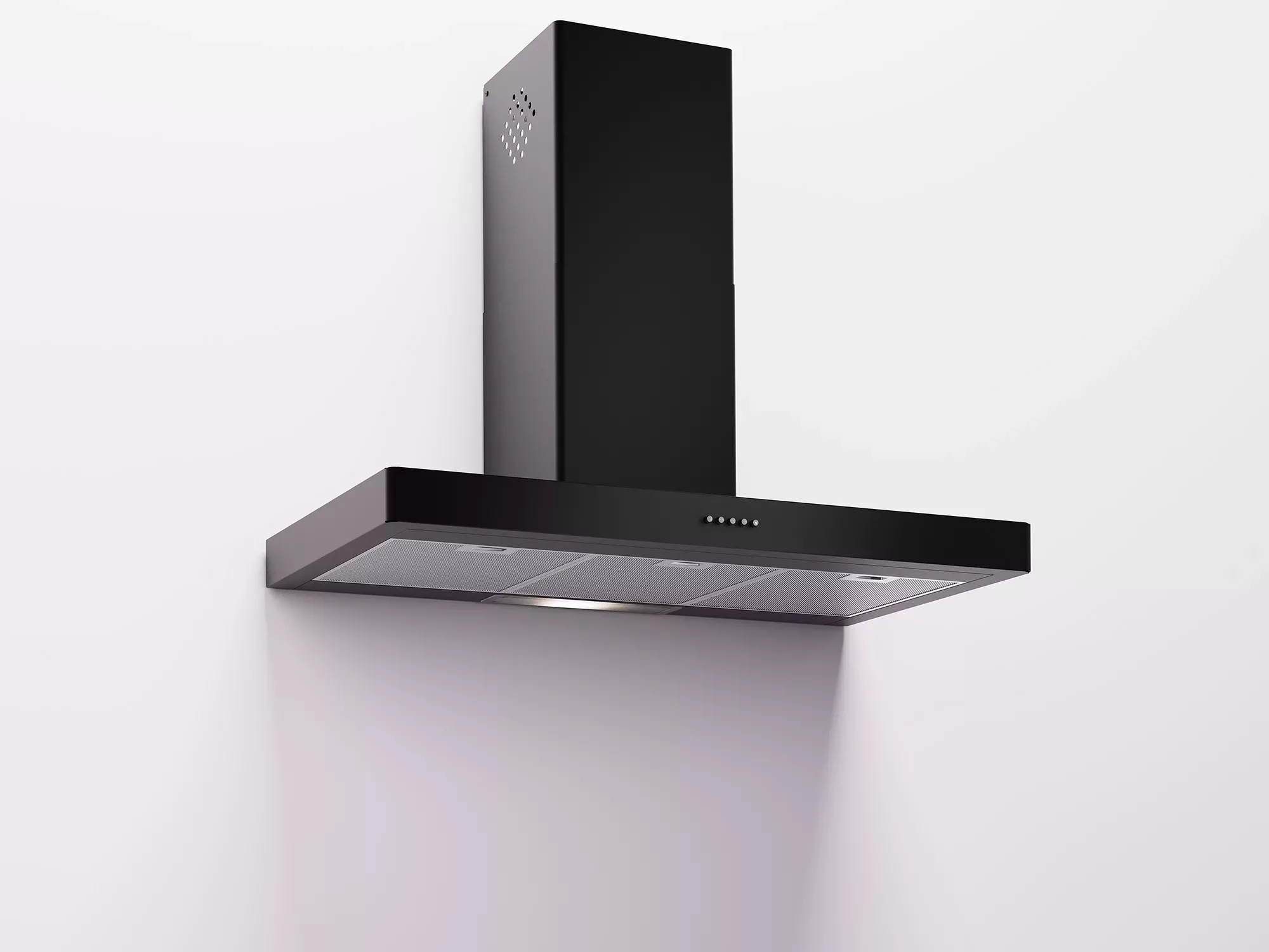LD35-90-BLACK-1-jpg-webp.webp Proff LD35-90 Black - Afzuigkap Wandschouw 90cm Zwart - 400m³ - Afbeelding 1
