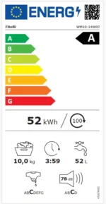 FITELLI WM10-14W02 wasmachine- 1400 tpm - kleur donker grijs - energie klasse A - Afbeelding 5
