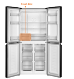 Fitelli KV421BL Amerikaanse koelkast zwart RVS 4 deurs 421liter - Afbeelding 8