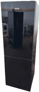 B-keus!! Luxe Fitelli KV314GLZW02 Koelvriescombinatie-Glazen voorkant -No-frost-185cm hoog-60cm breed-kleur zwart (kopie) - Afbeelding 2