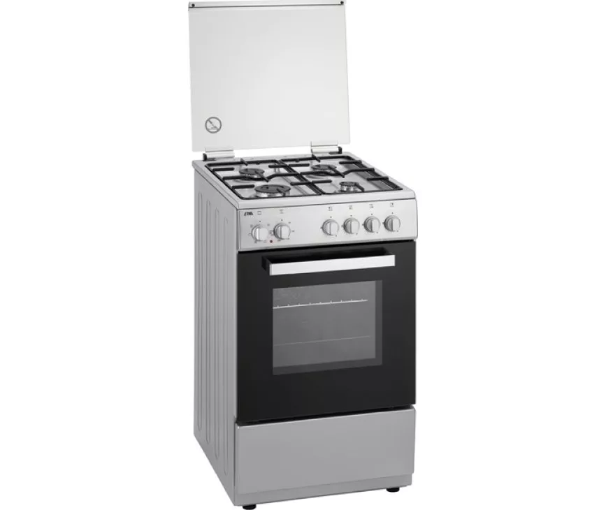 etna-fgv350rvs-jpg.webp Etna FGV350RVS gas fornuis met 4 branders, rvs 50 cm breed - Afbeelding 1