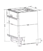 Aanbieding !! Fitelli VW60-01INB- Inbouw Vaatwasser - 13 couverts - 5 programma’s - Bestekmandje - 60 cm breed - Volledig ingebouwd - Afbeelding 11