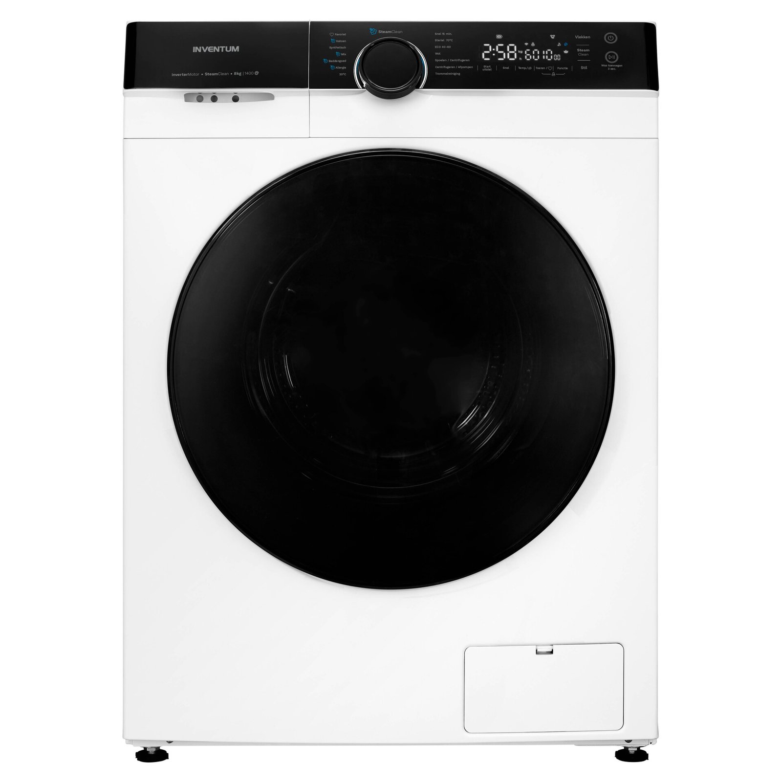 vwm8030wjpg.jpg Inventum VWM8030W - Wasmachine - 8kg - 14 programma's - 1400 toeren - Energieklasse A - Steam Clean - Afbeelding 1