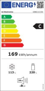 LG - GBBSJ1CCSW - 465L Koel-vriescombinatie - Super Wit - Smart Technology ThinQ (Wi-Fi) - Afbeelding 10