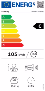 Samsung DV90DG52A0AE Wasdroger - Warmtepompdroger - 9kg - wit - NL/FR - Afbeelding 4