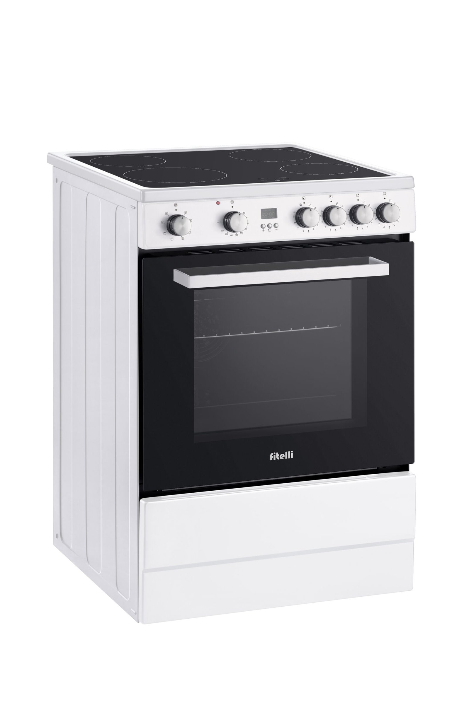 Image_20251201014659_564_7 Fitelli FI6001W Inductie Fornuis Vrijstaand 60 cm – Boosterfunctie – met Heteluchtoven – WIT-2 fase - Afbeelding 1