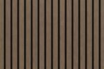 Akoestisch Wandpaneel Walnut JK – 2600 x 600 x 16 mm – Houtlook Lattenwand met Zwart Vilt