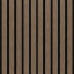 Akoestisch Wandpaneel Walnut JK – 2600 x 600 x 16 mm – Houtlook Lattenwand met Zwart Vilt