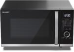 Sharp YCQC254AEB Flatbed Combi-Magnetron – 25L – 900W – Grill & Hetelucht – Zwart - Afbeelding 5