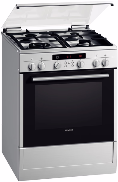 330339 Siemens HR74W526N Vrijstaand Gas-Elektrofornuis RVS 60cm - Afbeelding 1
