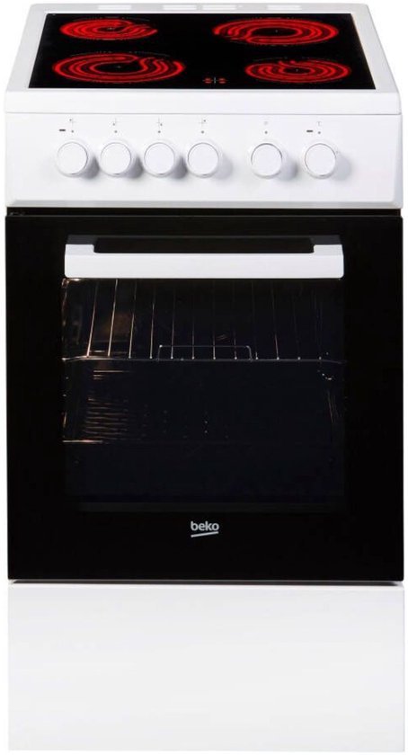 454x840 BEKO FSS57000GW Vrijstaand Keramisch Fornuis Wit - Afbeelding 1