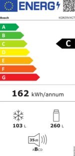 Bosch KGN39VXCT - Serie 4 -  Koel-vriescombinatie zwart 203CM  Energielabel C - Afbeelding 11