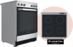 Ariston AS68V8KHX Vrijstaand Keramisch Fornuis – 60 cm – RVS – Heteluchtoven met Grill - Afbeelding 5