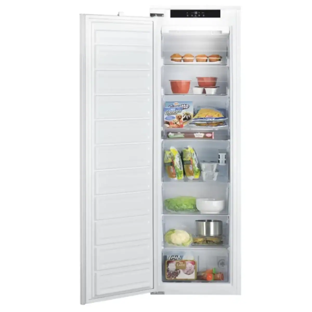 S200781807_1 Outlet!! Indesit INF-1841FA+EX Inbouw Vriezer – No Frost – Wit 177cm - Afbeelding 1