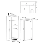Outlet!! KitchenAid KCBFS 18602 Inbouw Vriezer – No Frost – Wit 177cm - Afbeelding 2
