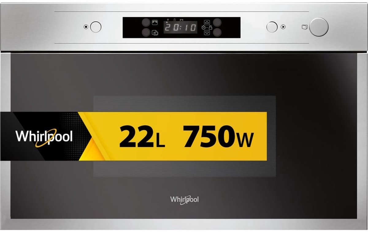 1200x758 Whirlpool AMW 440/IX Inbouwmagnetron 22L 750W RVS - Afbeelding 1
