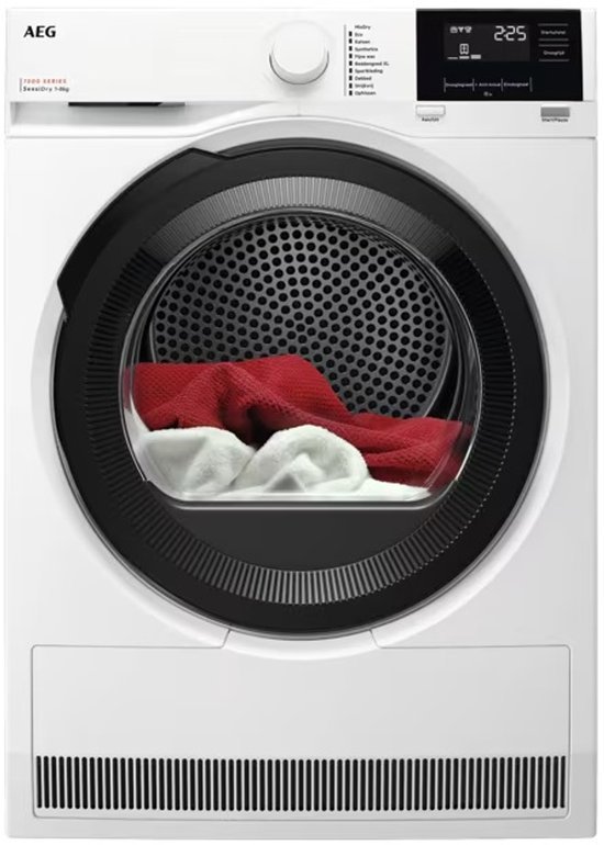 550x770 (1) AEG TR738D4B 7000 SensiDry Warmtepompdroger – 8 kg – Energieklasse D – Wit - Afbeelding 1